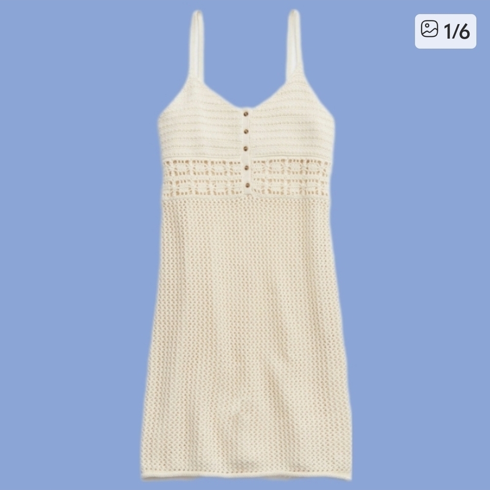 Aerie Cream Knit Chemise
